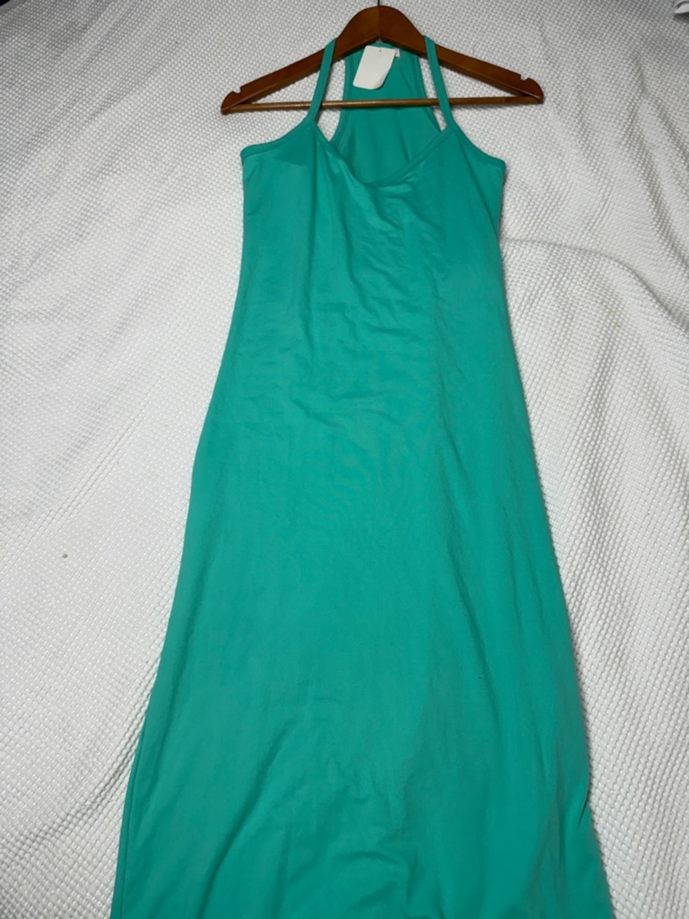 ZENANA - Women's Teal Halter Maxi Dress - Large